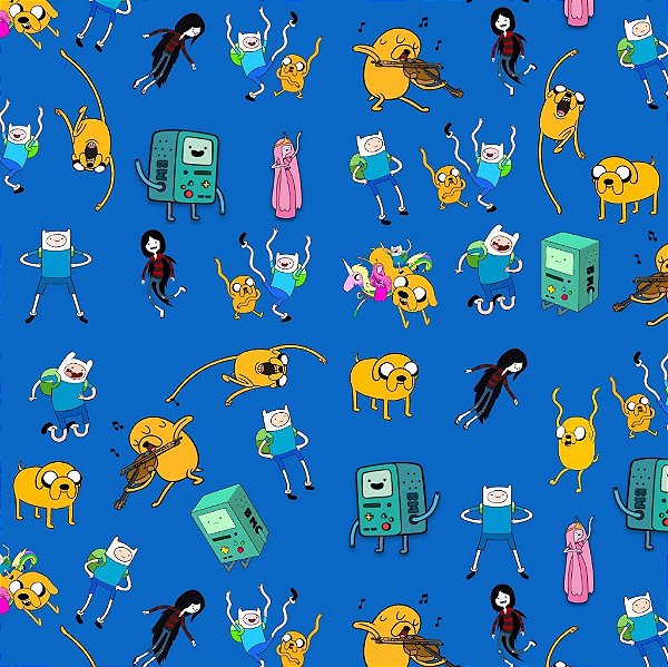 Tecido Oxfordine Estampa Digital 5m - Hora da Aventura