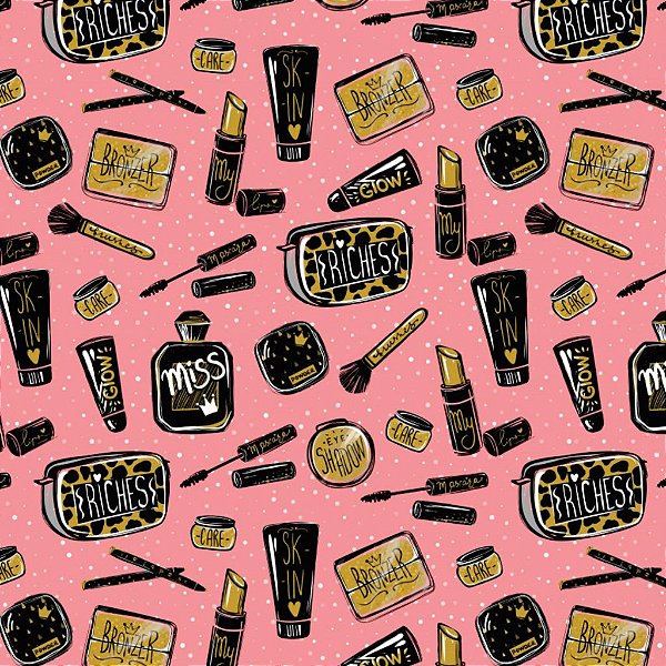 Tecido Oxfordine Estampa Digital 5m - Maquiagem 4