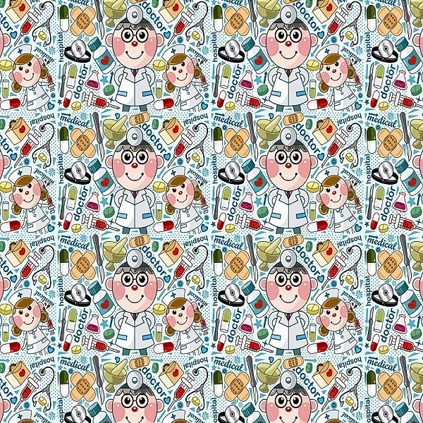 Tecido Oxfordine Estampa Digital 5m - Medicina 3