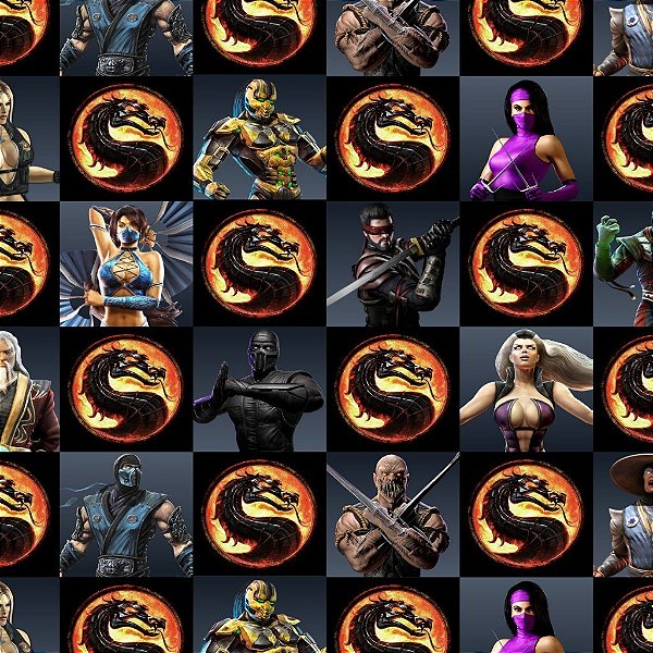 Tecido Oxfordine Estampa Digital 5m - Mortal Kombat 2