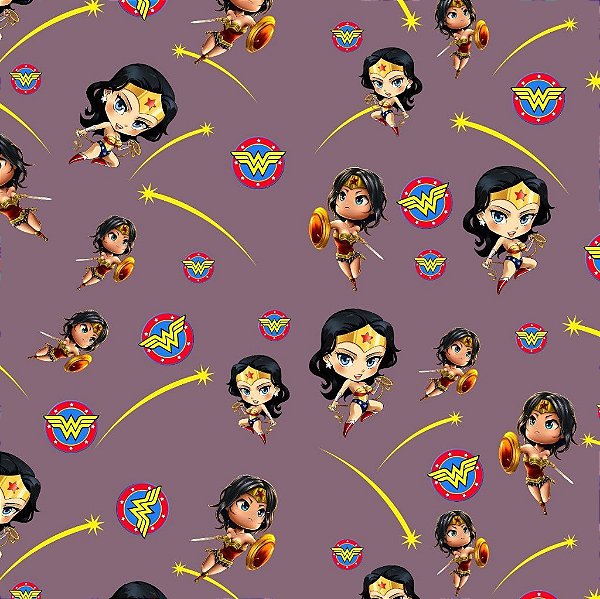 Tecido Oxfordine Estampa Digital 5m - Mulher Maravilha Nova