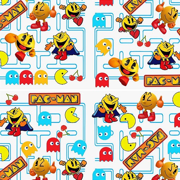 Tecido Oxfordine Estampa Digital 5m - Pac-man