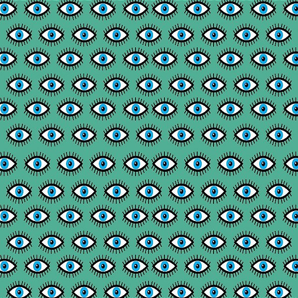 Tecido Oxfordine Estampa Digital 5m - Pestana Fundo Verde Água