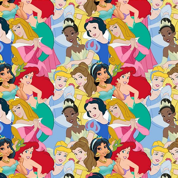 Tecido Oxfordine Estampa Digital 5m - Princesas Juntas