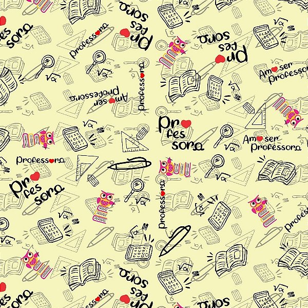 Tecido Oxfordine Estampa Digital 5m - Professora