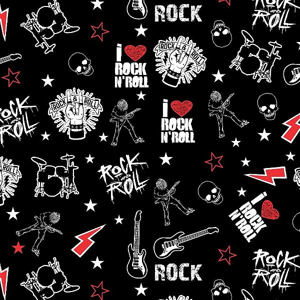 Tecido Oxfordine Estampa Digital 5m - Rock