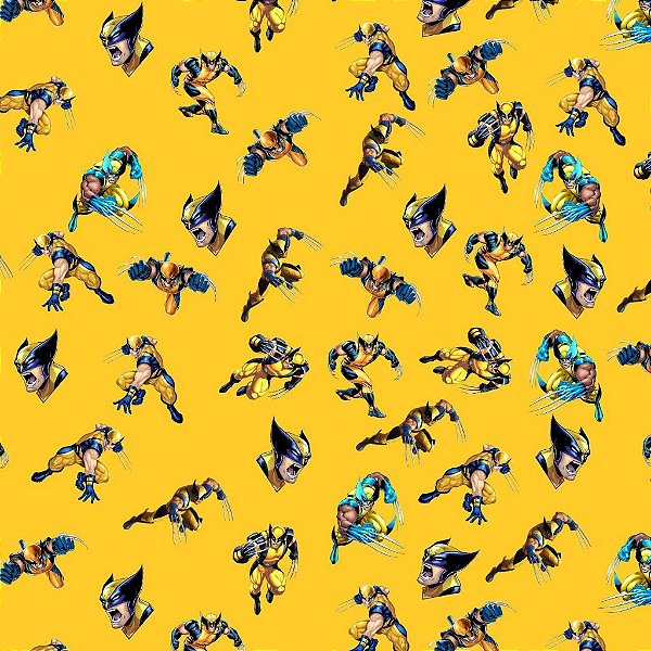 Tecido Oxfordine Estampa Digital 5m - Wolverine Amarelo