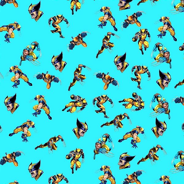 Tecido Oxfordine Estampa Digital 5m - Wolverine Azul