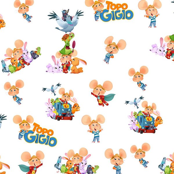 Tecido Microfibra Estampa Digital 0.50 cm - Topo Gigio