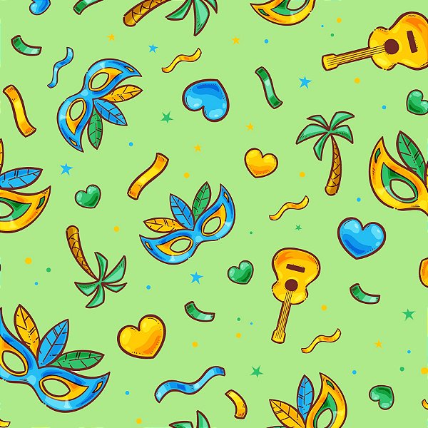 Tecido Microfibra Estampa Digital 0.50 cm - Carnaval 10