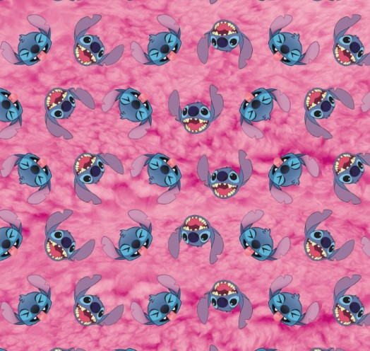 Tecido Microfibra Estampa Digital 0.50 cm - Stitch 25 / Pink