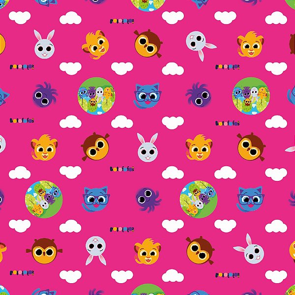 Tecido Microfibra Estampa Digital 0.50 cm - bolofofos 9 pink