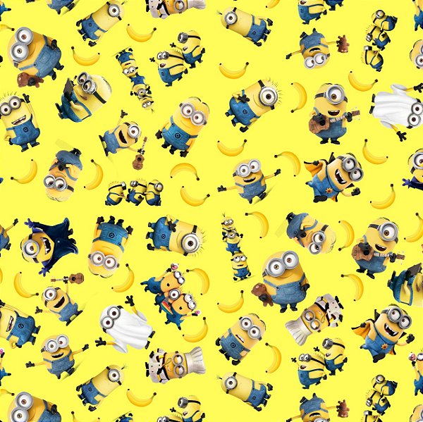 Tecido Microfibra Estampa Digital - Minions 2 60m