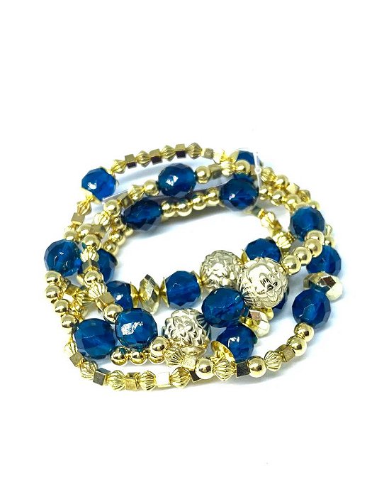 Mix 4 voltas dourado e blue zircon