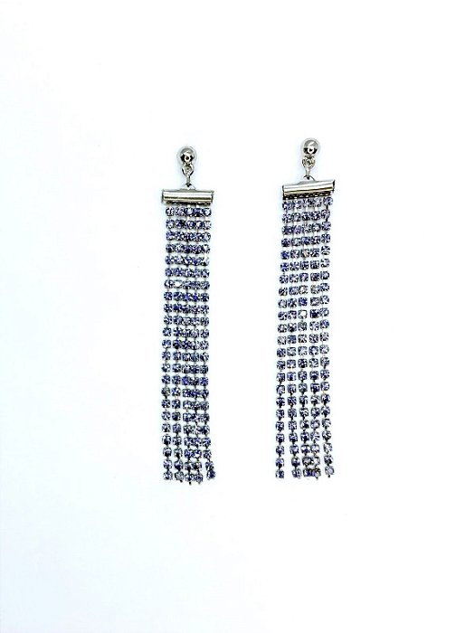 Brinco strass tanzinite