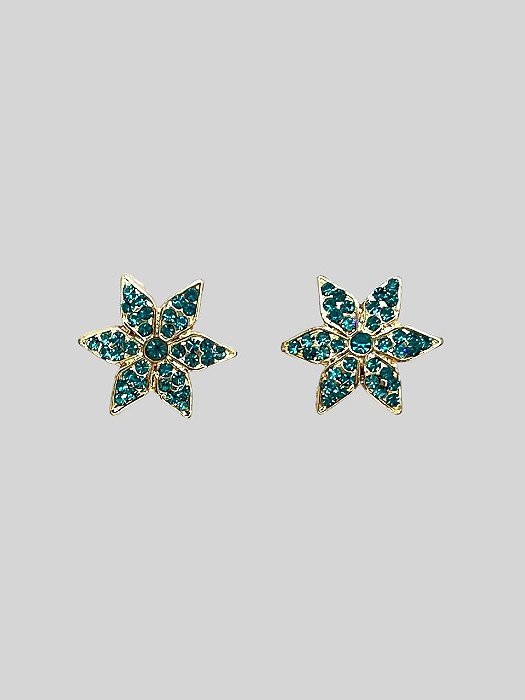 Brinco estrela blue zircon