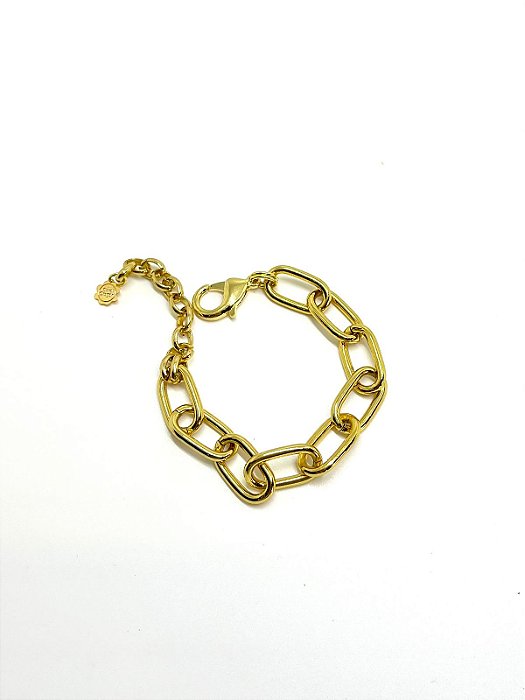Pulseira 1v. de corrente elos ovais lisa