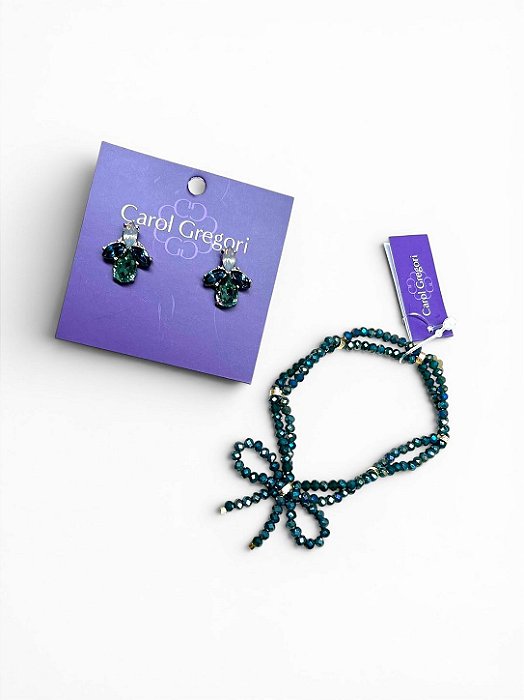Kit brinco + pulseira