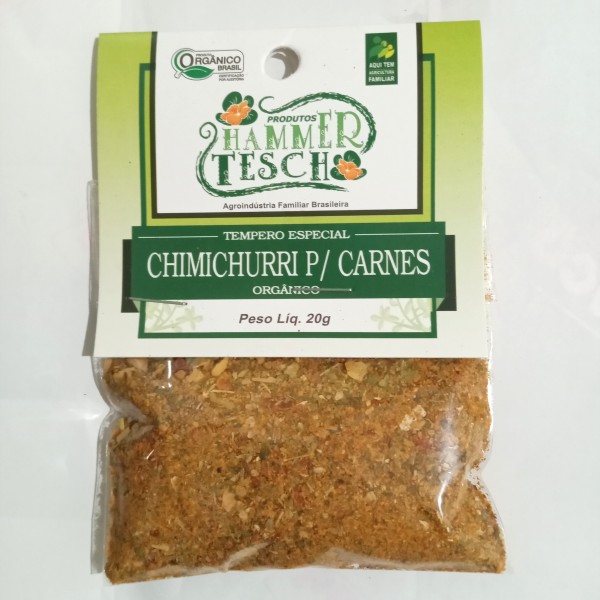 Chimichurri para carnes orgânico - 20g
