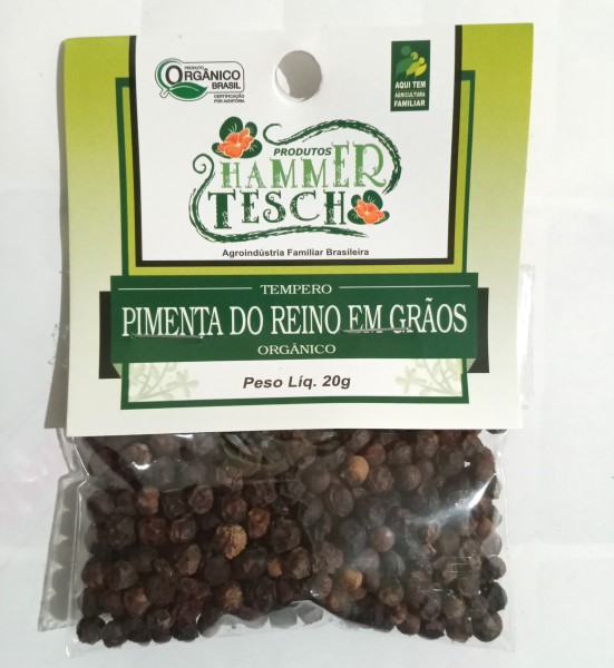 Pimenta do reino em grãos orgânica - 20g