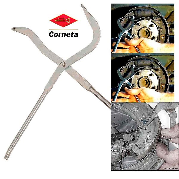 Kit 03 Alicate Automotivo para Extração e Colocação da Mola do Tambor de Freio 300mm marca Corneta