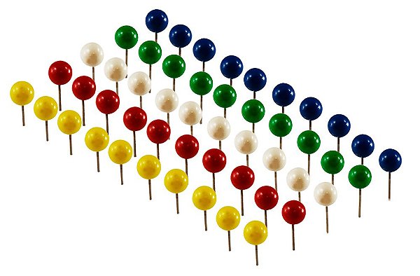 Kit 1000 Alfinete Inox 16mm Multifunção Cabeça Redonda Colorido Mural Feltro Foto