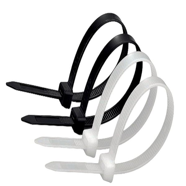 Kit 1000 Abraçadeira de Nylon 4,8x200 mm - Alta Resistência - Proteção UV - Uso Profissional