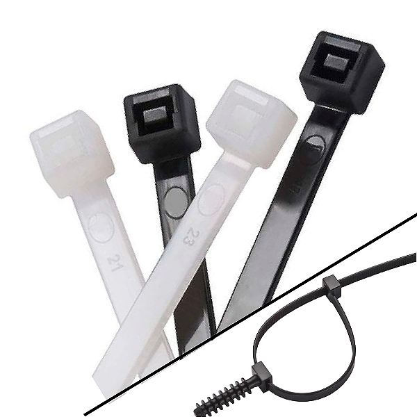 Kit 500 Abraçadeira de Nylon 6.6 Enforca Gato 7,6 x 350 mm
