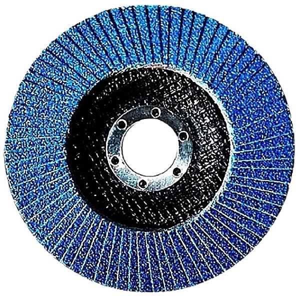 Kit de Disco Flap Cônico Zirconio 115x22,2mm Gr 80 Alto Rendimento no Desbaste de Superfície Metálica