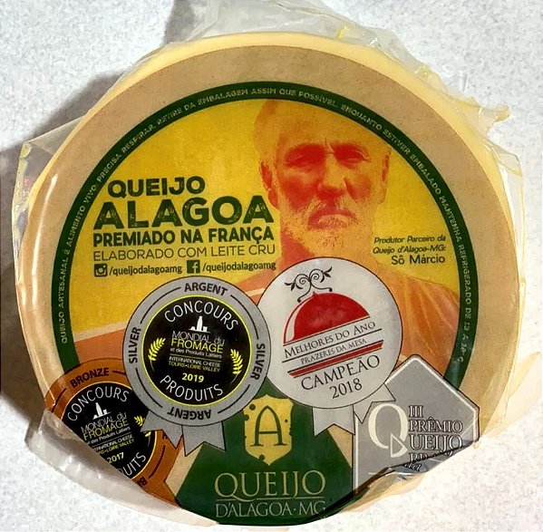 Parmesão de Alagoa-MG - Premiado na França - Peça Inteira - 1,1kg apróx.