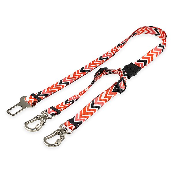 Cinto de Segurança Duplo para Cachorros Fine Black Mood Pet