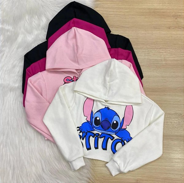 Moletom Cropped do Stitch