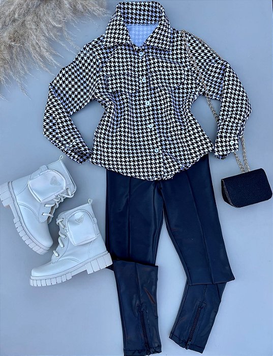 Blazer Pied Poule Infantil