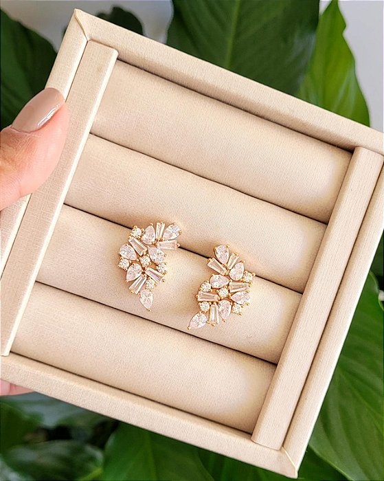 Brinco Earcuff Mix Pedras