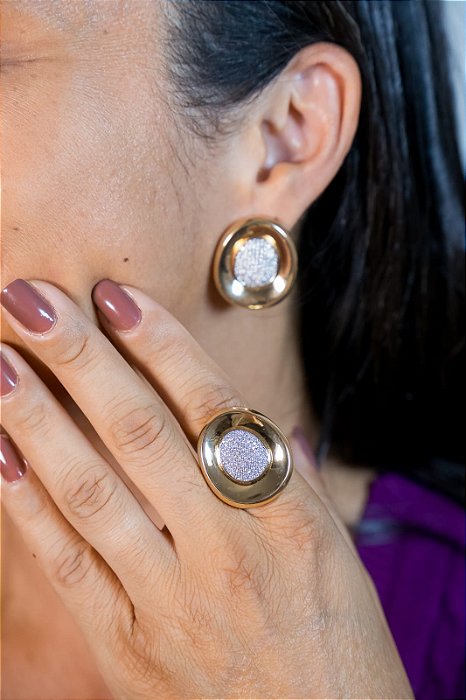 Anel Oval Shine Chic