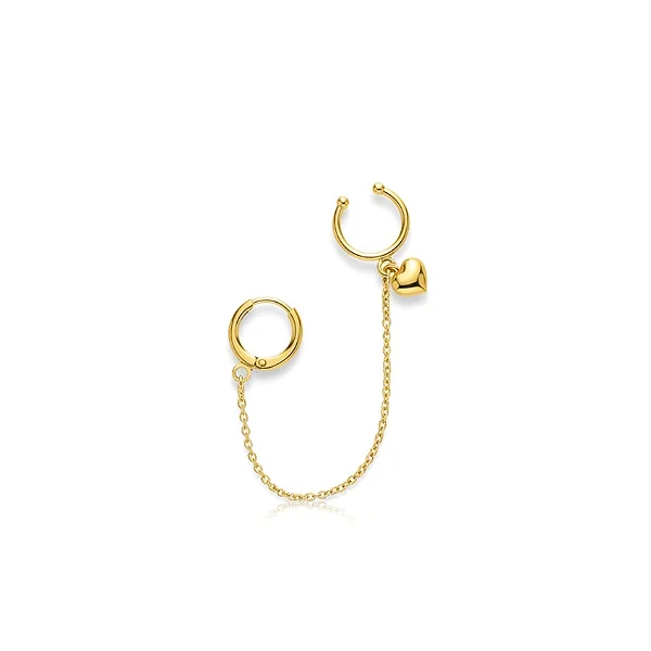 Brinco Ear Line Corrente Coração