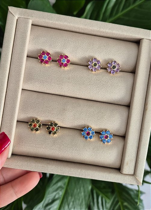 Brinco Flor Colors