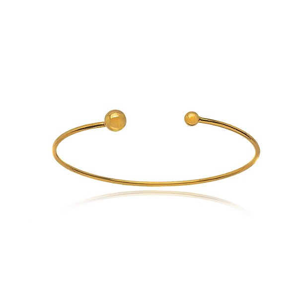 Bracelete Liso 2 Esferas