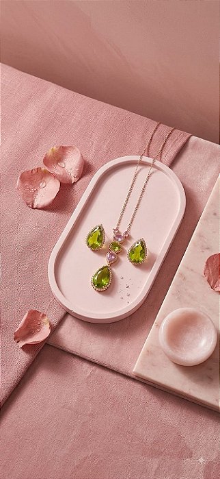 Conjunto Pedras Charm Cravejado