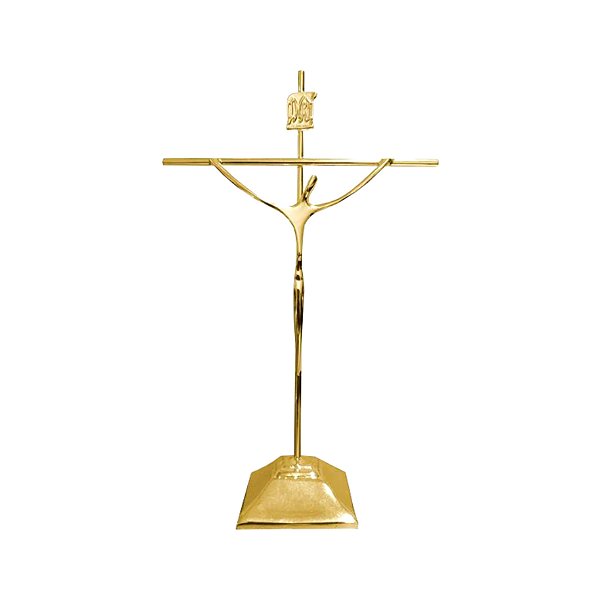 Crucifixo com Base para Mesas e Balcões tamanho 23 cm Cor Dourado R 11