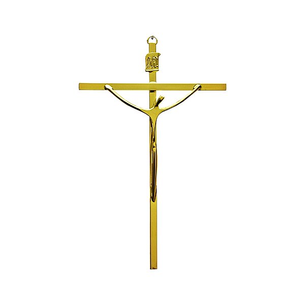 Crucifixo Parede Metal Cruz chapa Tamanho 21 Cor D0urado cm Ref 18