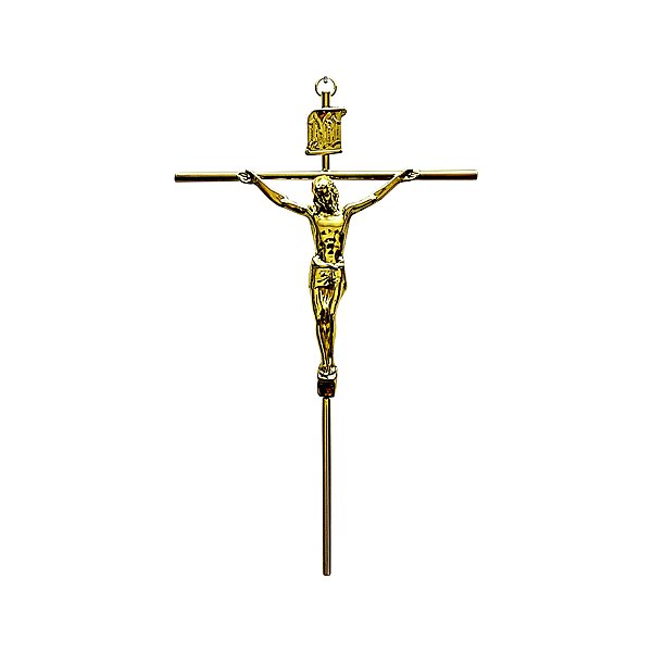 Crucifixo para Parede Tradicional Tamanho 24 Cm Cor Dourado R33