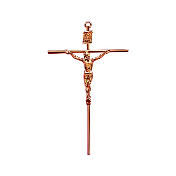Crucifixo para parede Tradicional Tamanho 24 Cm Cor Cobre  R33