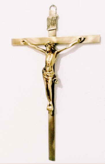 Crucifixo Grande Em Metal Para Parede Tamanho 36 Cm Ouro Velho R 23