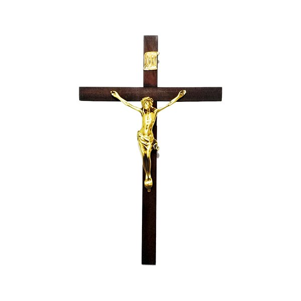 Crucifixo para paredes cruz madeira tamanho 40 Cm ref 100