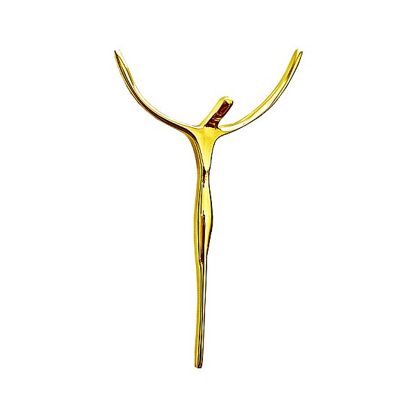 Crucifixo sem Cruz Cristo Pequeno Ressuscitado Tamanho 17 cm Cor Dourado R 43