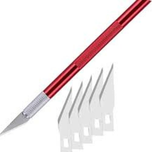 Estilete de Precisão tipo Bisturi Com 6 Laminas