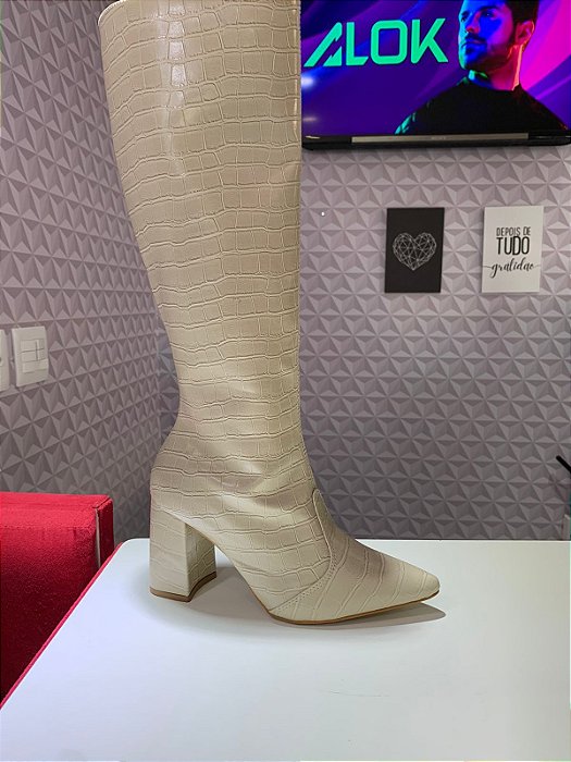 Bota Croco Off White Suzani Bissoli