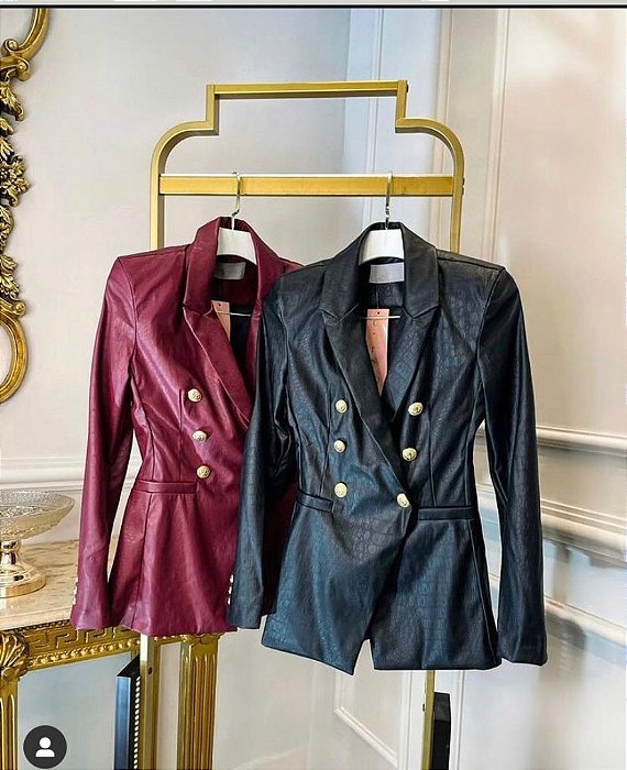 Blazer Regina Courino Preto Splash