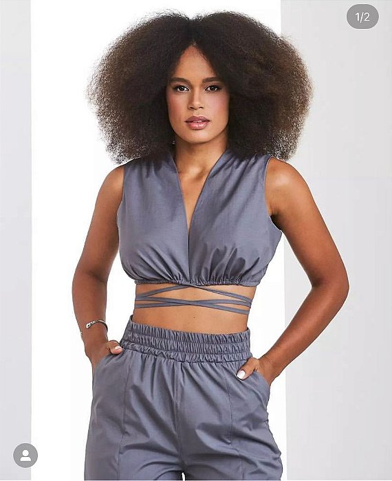 Conjunto Cinza Suzana Duplo Sentido